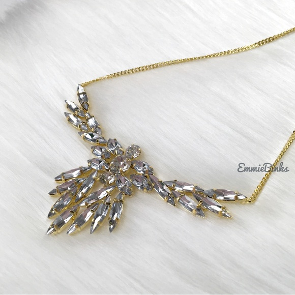 New Revolve 18 Karat Gold Plated Audrey Australian Crystal Necklace - Picture 5 of 16